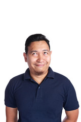 Funny Asian Man Thinking