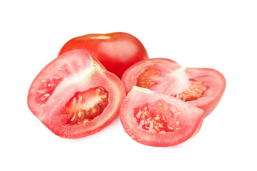 sliced tomato isolated