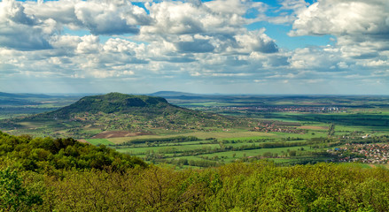 Fototapeta na wymiar Landscape from a volcanoes in Hungary near the lake Balaton.