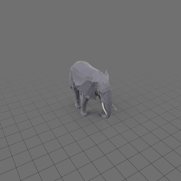 Stylized elephant walking