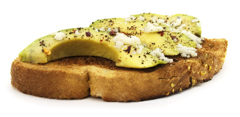 Isolated Avocado Toast 
