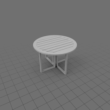Plastic round patio table