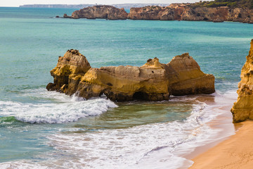 "Ponte da Piedade" in the National Park Cliffs in Lagos