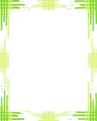 White Frame with Decorated Borders