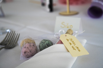 Dekoration einer Hochzeit