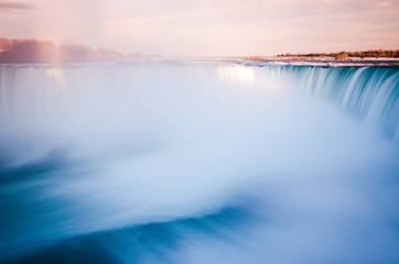 Long exposure of Niagara falls during the sunset