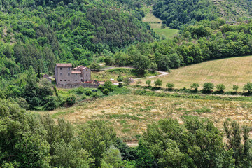 Typical Tuscan farmhouse in Italy