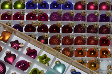 Beaded baubles for colorful Christmas tree decorations