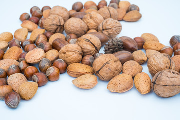 A selection of various nuts for consumption