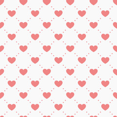 Vector Illustration with Hearts. Abstract Cute Seamless Pattern.