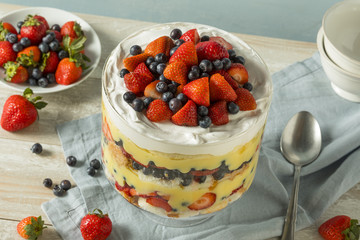 Sweet Homemade Strawberry Trifle Dessert