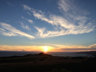 Sunset with clouds