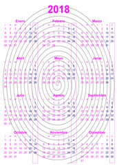 calendario 2018 castellano hispano