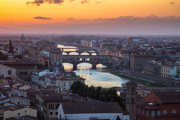 Obraz premium View of the Florence at sunset, Italy