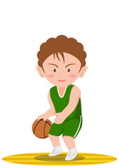 バスケットボール　ドリブル