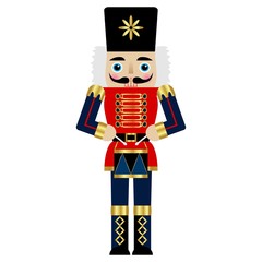 Vector illustration of a nutcracker with a drum