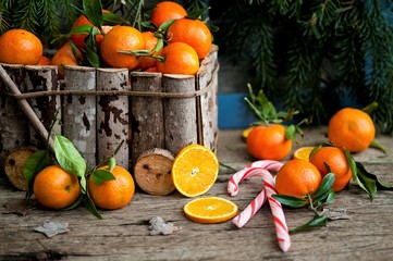 tangerine, new year, holiday, Christmas mood