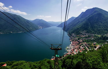 overlooking Lake Como by the Argegno - Pigra cable car