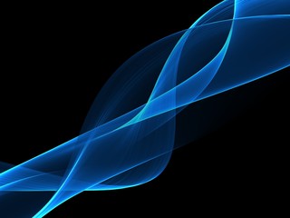 Abstract wave blue and black background