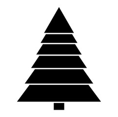 Fototapeta premium christmas tree silhouette isolated on white background