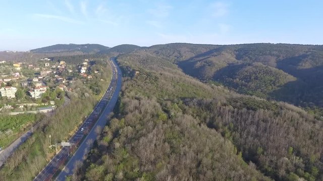 istanbul forest drone video