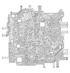Circuit Board. Electronic Computer Hardware Technology