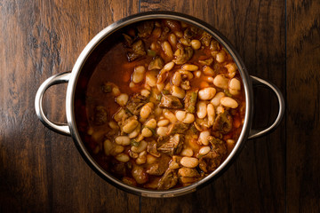 Turkish Baked Beans with Meat / Etli Kuru Fasulye.