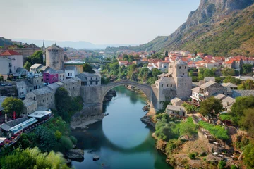 Crédence de cuisine en verre imprimé Stari Most Stari Most, Mostar, Bosnie-Herzégovine