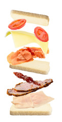 open floating sandwich