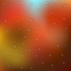 Vector blurred background with raindrops