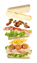 open floating sandwich