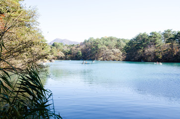 秋の裏磐梯・五色沼　毘沙門沼（福島県北塩原村）