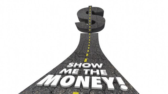 Show Me the Money Road Earning Income Cash 3d Animation