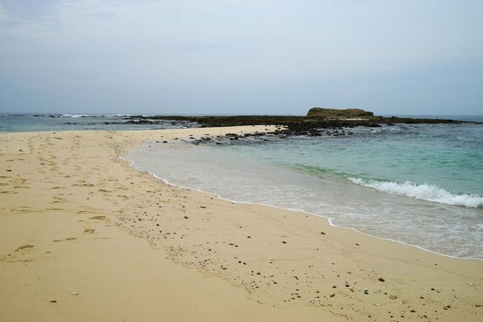 Sand beach of Isla Bajo Boyarena, San Miguel, Panama