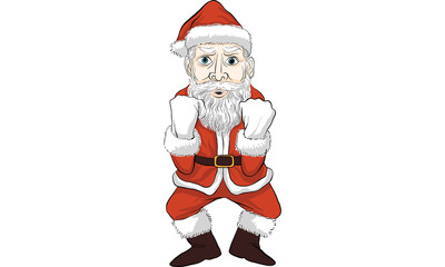 Santa claus action vector