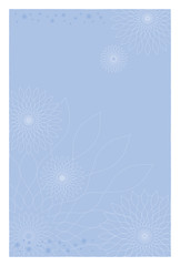 幾何学的な花のポストカード04。