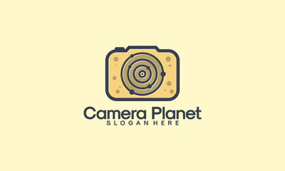 Camera Planet logo designs vector, Photography Logo designs vector