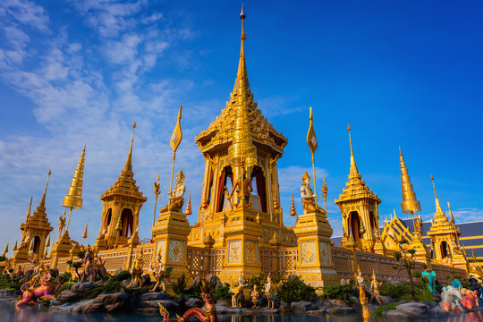 The royal crematorium of His Majesty late King Bhumibol Adulyadej in Bangkok, Thaialnd