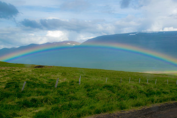 Rainbow with vivid colors