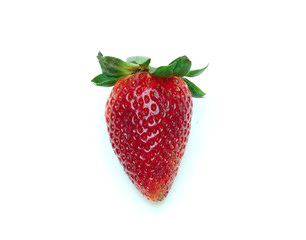 The fresh strawberry on white background , isolated