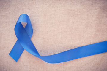 Blue ribbon, Colon Cancer, Colorectal Cancer, Child Abuse awareness, world diabetes day