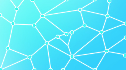 Network / Blockchain Blue Background Concept