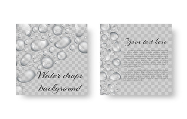 Birthday greeting card design with sparkling water drops.