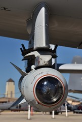 An Air Force AGM-65 Maverick missile on an A-10 Warthog attack jet.