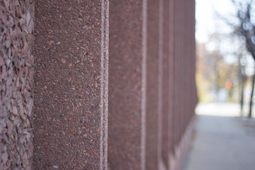 Red Stone Building Wall