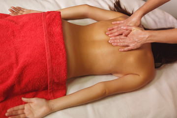 Spa treatment. Back massage