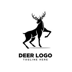 Standing elegant deer logo