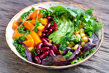 Healthy vegetarian nourishment bowl