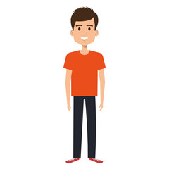 young man avatar character vector illustration design
