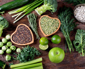 Mixed vegetables, legumes